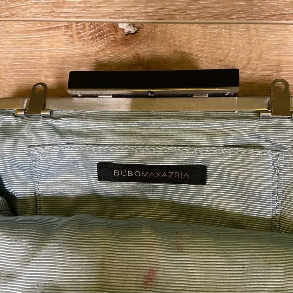 BCBGMaxAzria Snakeskin Print Clutch Brown BCBG
